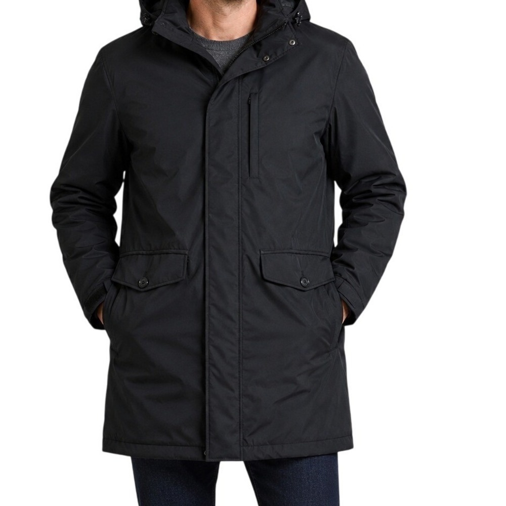 Cole Haan Signature Black Hooded Parka Jacket Men's XL
